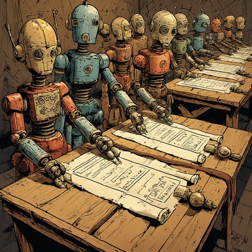 Wondrous robots fashioned from wood and tempered steel